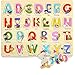 Rompecabezas de Madera, ZoneYan Puzzles de Madera, Regalo Ideal Toys Puzzle Infantil de Madera, Los Rompecabezas de Madera Incluye 4 Tipos de Rompecabezas Alfabeto Número Ocupaciones (Alfabeto)