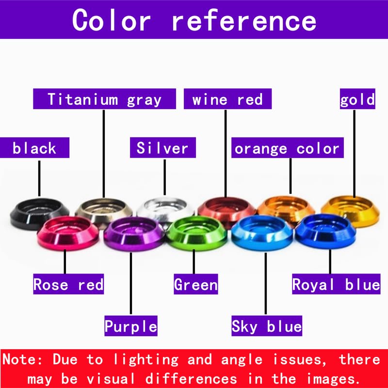 6063-T6 Hard Aluminum Alloy semicircular Head Washer 10 Pieces Mushroom Head Screw Washer pan Head Washer Drone Washer FPV Accessories Washer M2M3M4M5M6M8 ?Royal Blue, M4?