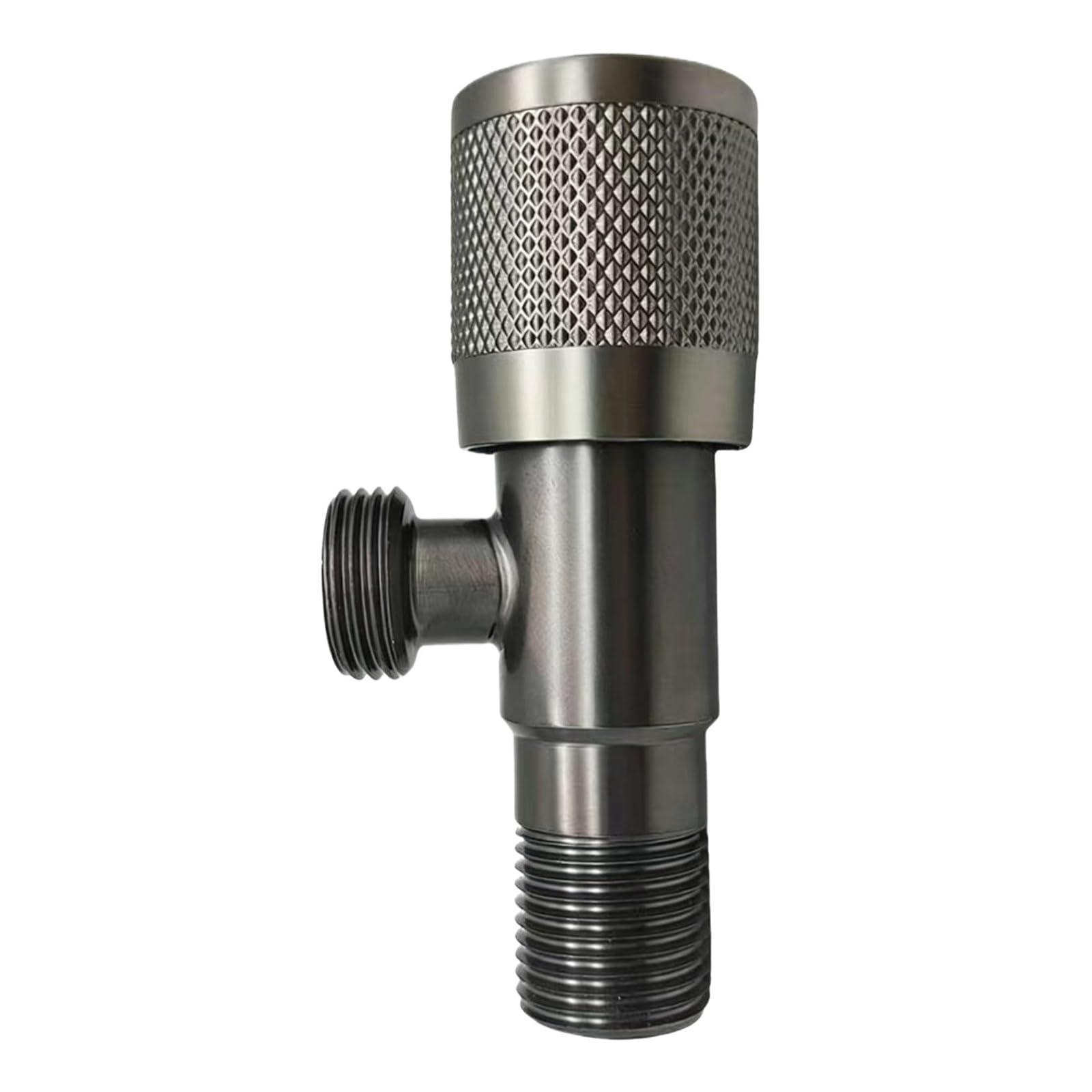 Bvhisehp Grey Stainless Steel Hot Cold Water Angle Valve Household Inlet Stop For Toilet Sink Basin Heater Kitchen Bathroom Use(Gray)