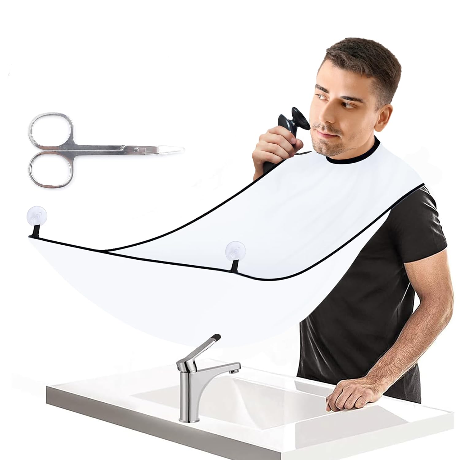 Beard Bib Apron Kit, Men Shaving Apron Beard Hair Catcher