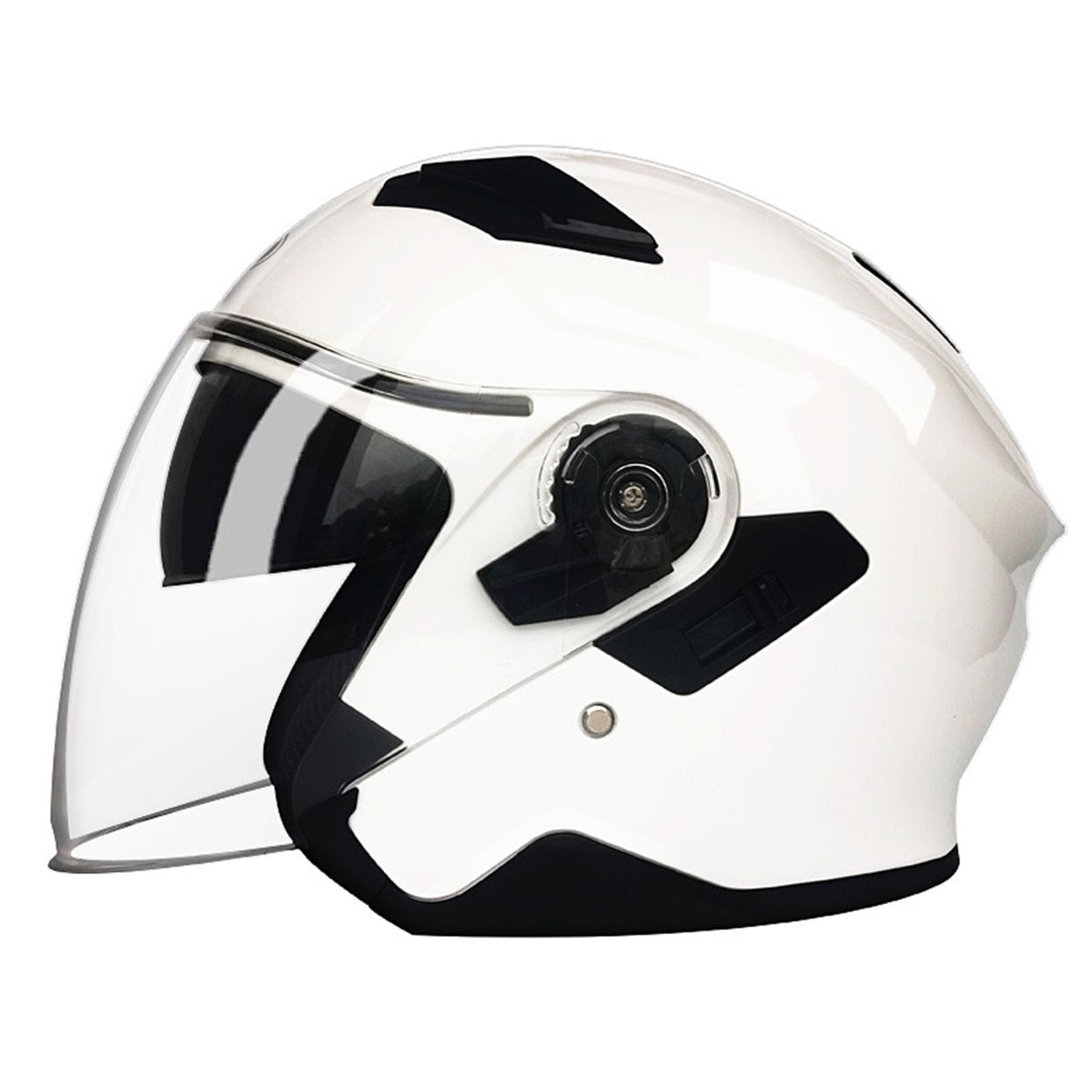 Casque de moto adulte JATIBOSH semi-ouvert avec visière pour scooter