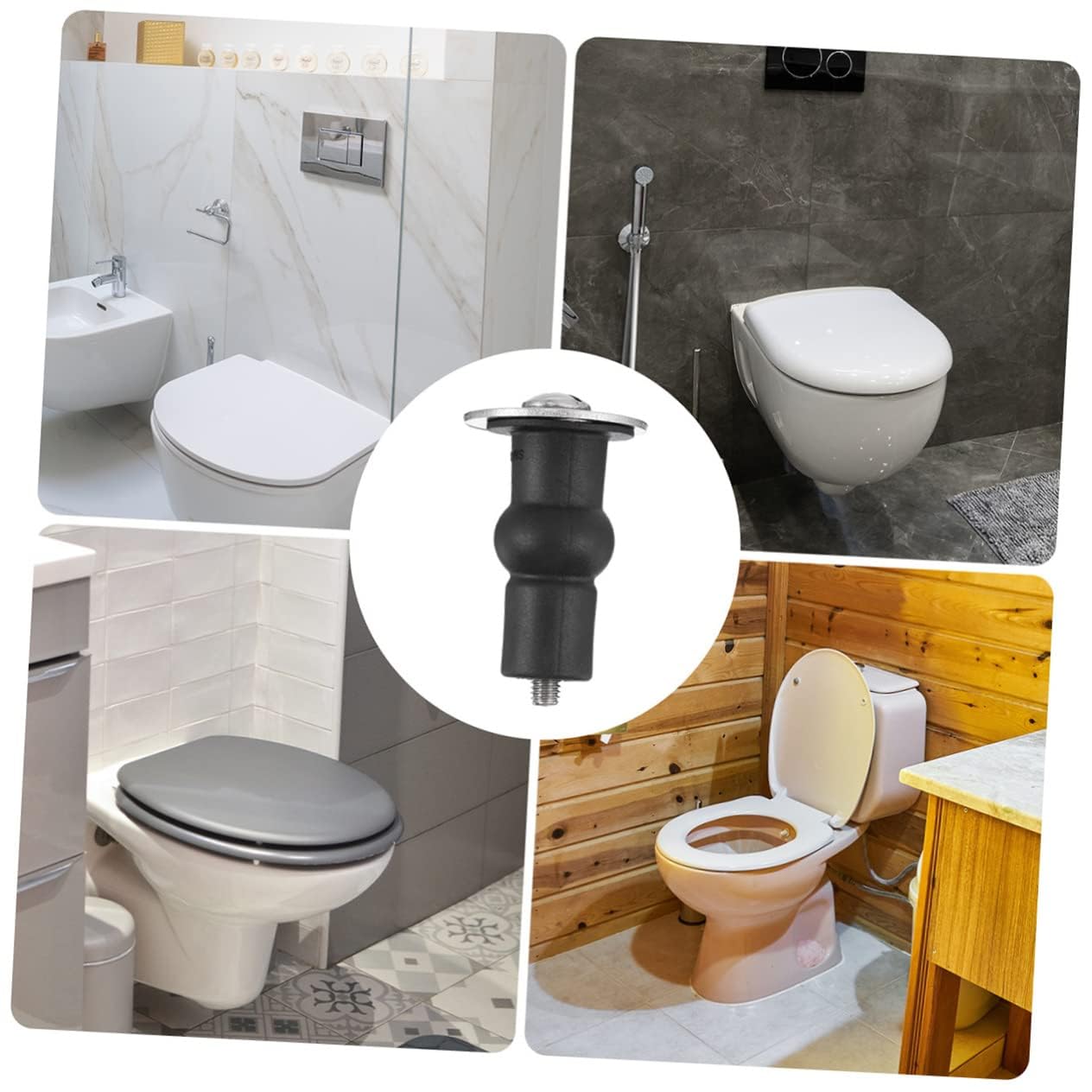 Bulloni for viti di ancoraggio in acciaio inossidabile Manicotto di espansione Vite for WC Sedili for WC Cerniere in acciaio inossidabile Bulloni in acciaio inossidabile 6 pezzi Viti di fissaggio for