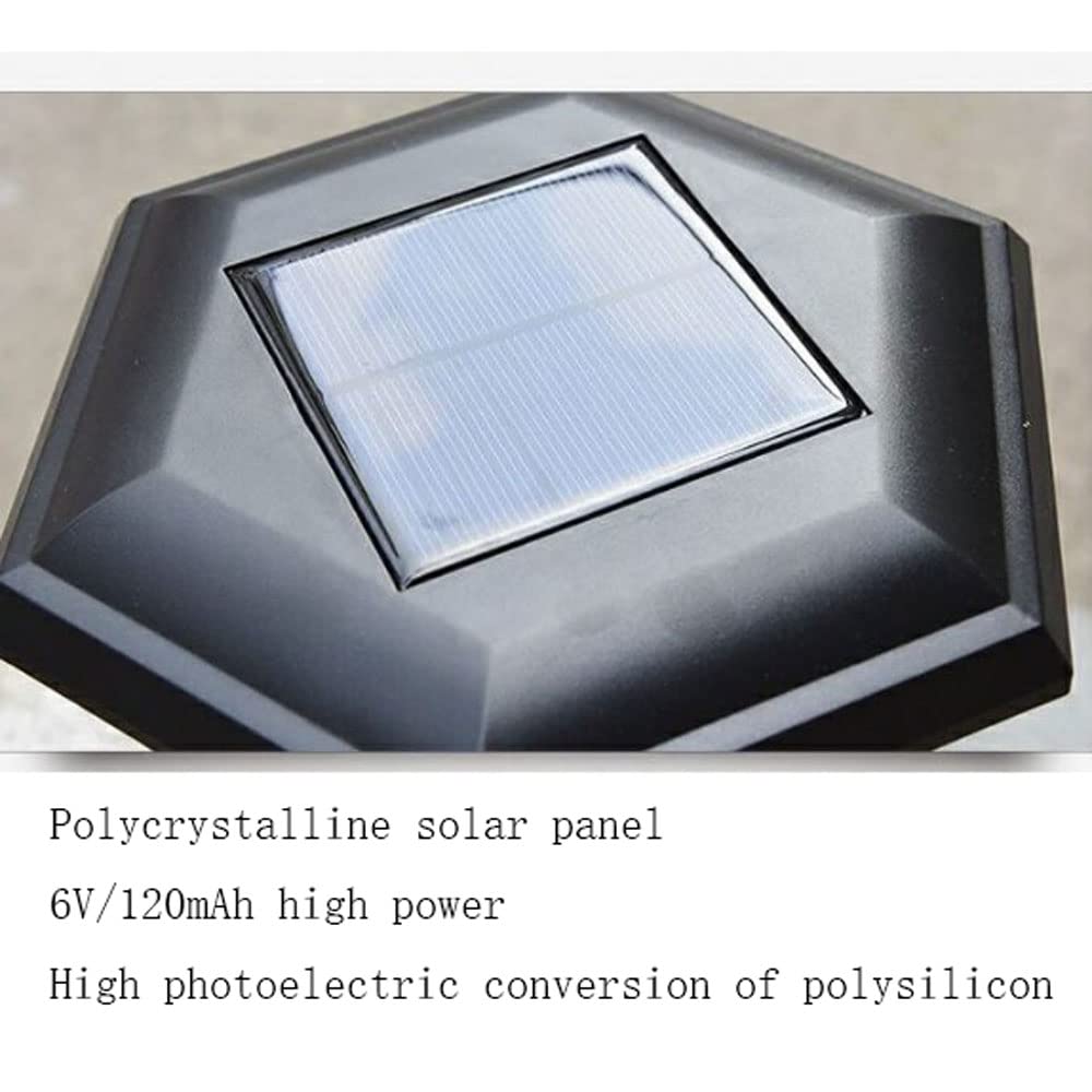 Lampy solarne do słupków, zewnętrzna lampa kolumnowa podwórka, zewnętrzne oświetlenie ogrodowe lampy stygmatyzacyjne, bardzo jasne oświetlenie trawnika LED nasadka słupka,