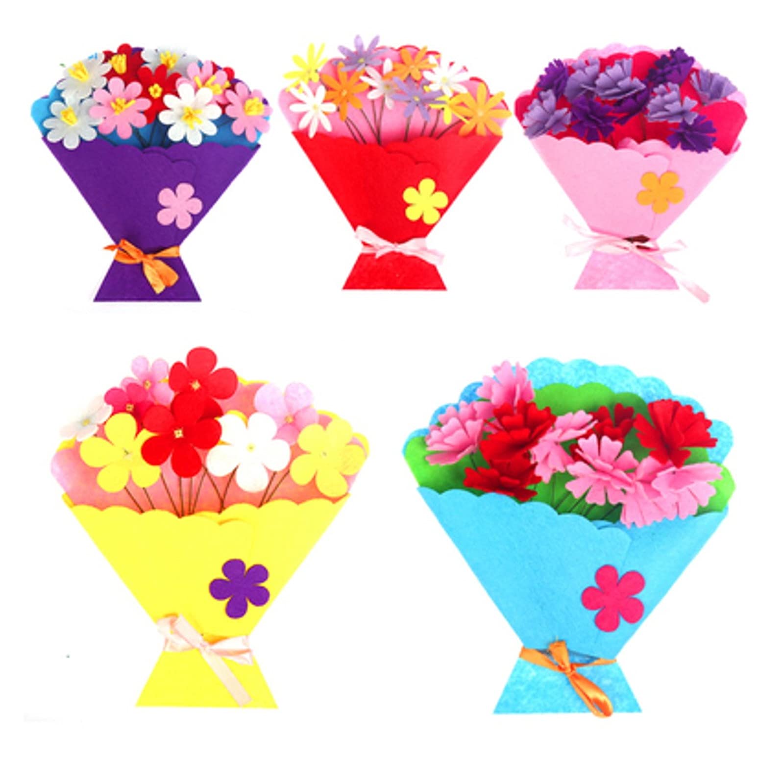 Amazon | ST TS 5種類 手作り花束キット 花束 diy花 手芸キット