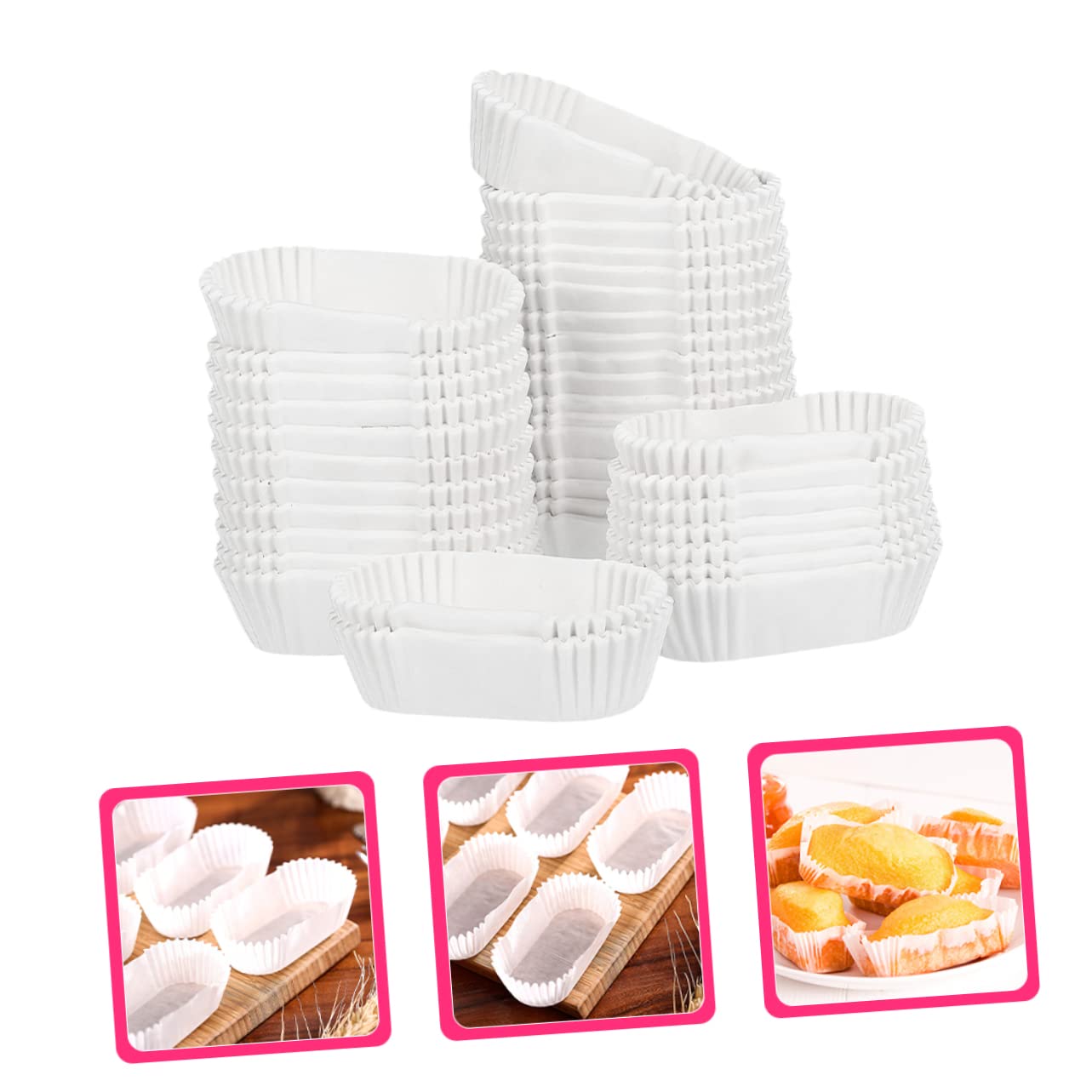 Caissettes de Cuisson en Papier pour Cupcakes, 2000 Pièces Blanches