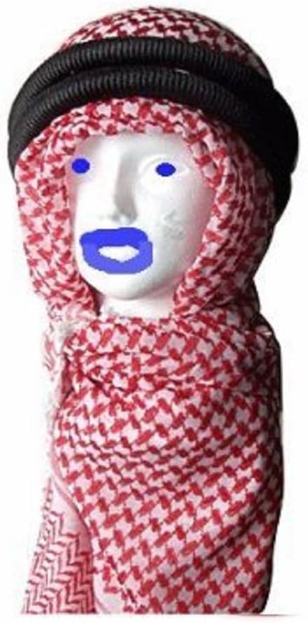 Bethlehem Gifts TM Authentic Middle Eastern Arab Kafiya Keffiyeh w Aqel Rope