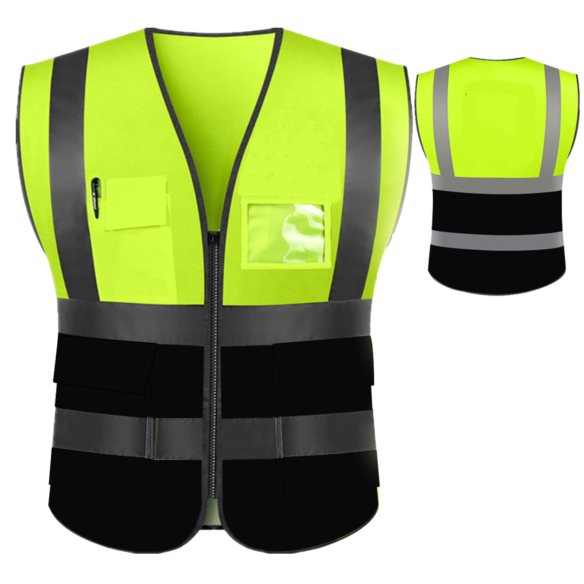 SSYCWRSV Personalized High Reflective Safety Vest Custom Hi Vis Safety Vest Men Women Construction Workwear Security Vest