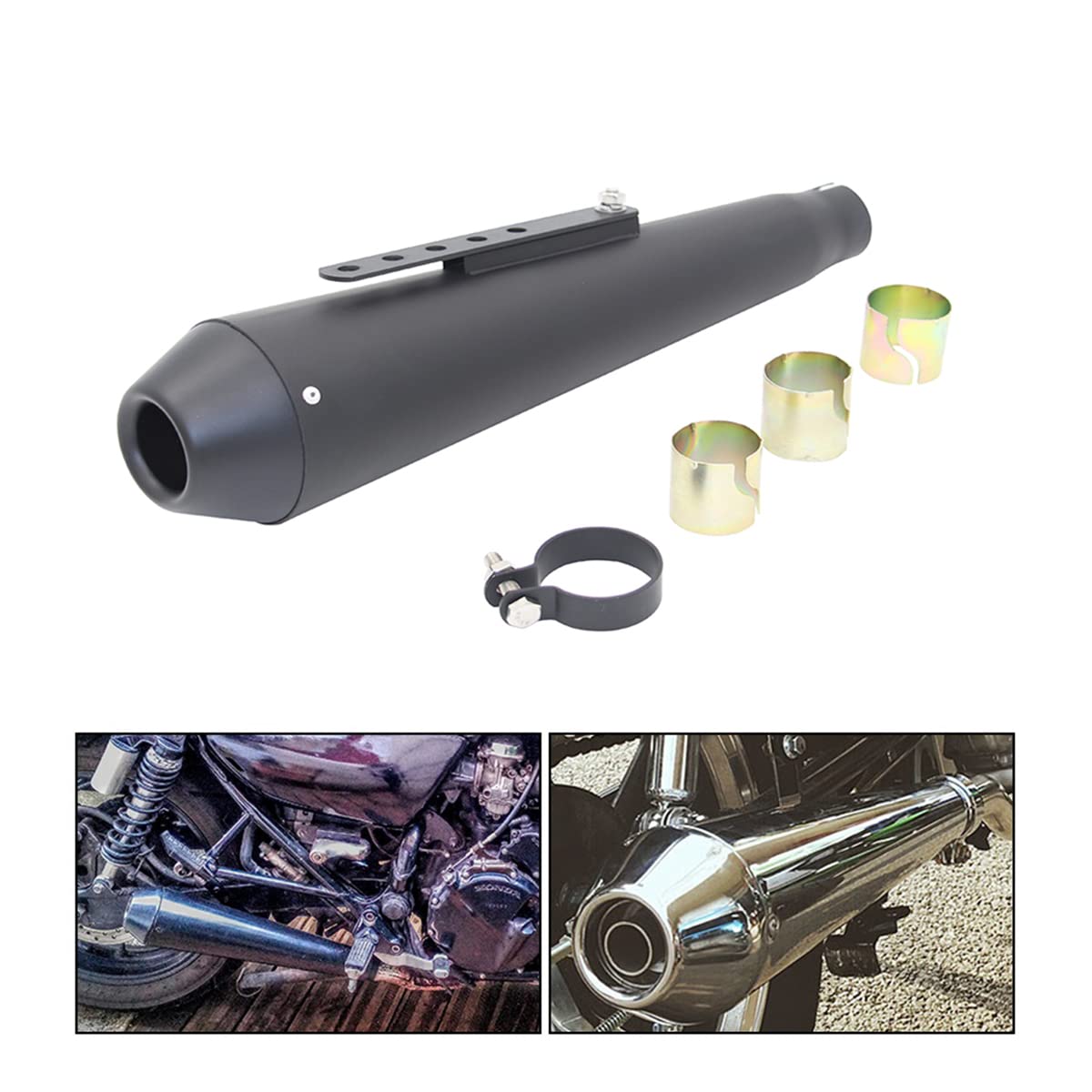 Amazon | Deithwen スリップオンマフラー バイク サイレンサー 38mm