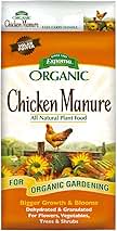Espoma Organic Chicken Manure 25 lb. Bag. All natural & Organic Fertilizer for All Flowers, Vegetables, Trees, and Shrubs. for Organic Gardening.
