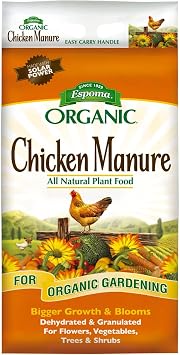 Espoma Organic Chicken Manure 25 lb. Bag. All Natural & Organic Fertilizer for All Flowers, Vegetables, Trees, and Shrubs. for Organic Gardening - 2 Pack
