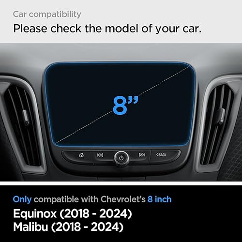 Miniatura 2 de Spigen Protector de pantalla de vidrio templado GlasTR Slim diseñado para Chevrolet Equinox (2018-2024), Chevrolet Malibu (2018-2024) Pantalla