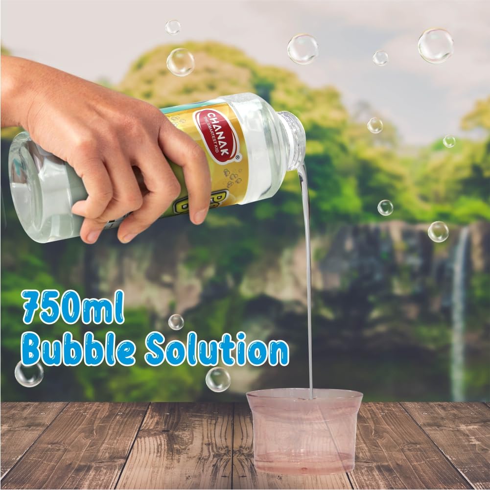 Aditi Toys Bubble Liquid Solution Bottle, 750ml of Colorful Bubbles Solution, Bubble Refill Bottle, Bubble Maker Liquid for Guns & Camera for Kids Above 3 Years, BIS Approved (Pack of1) 1