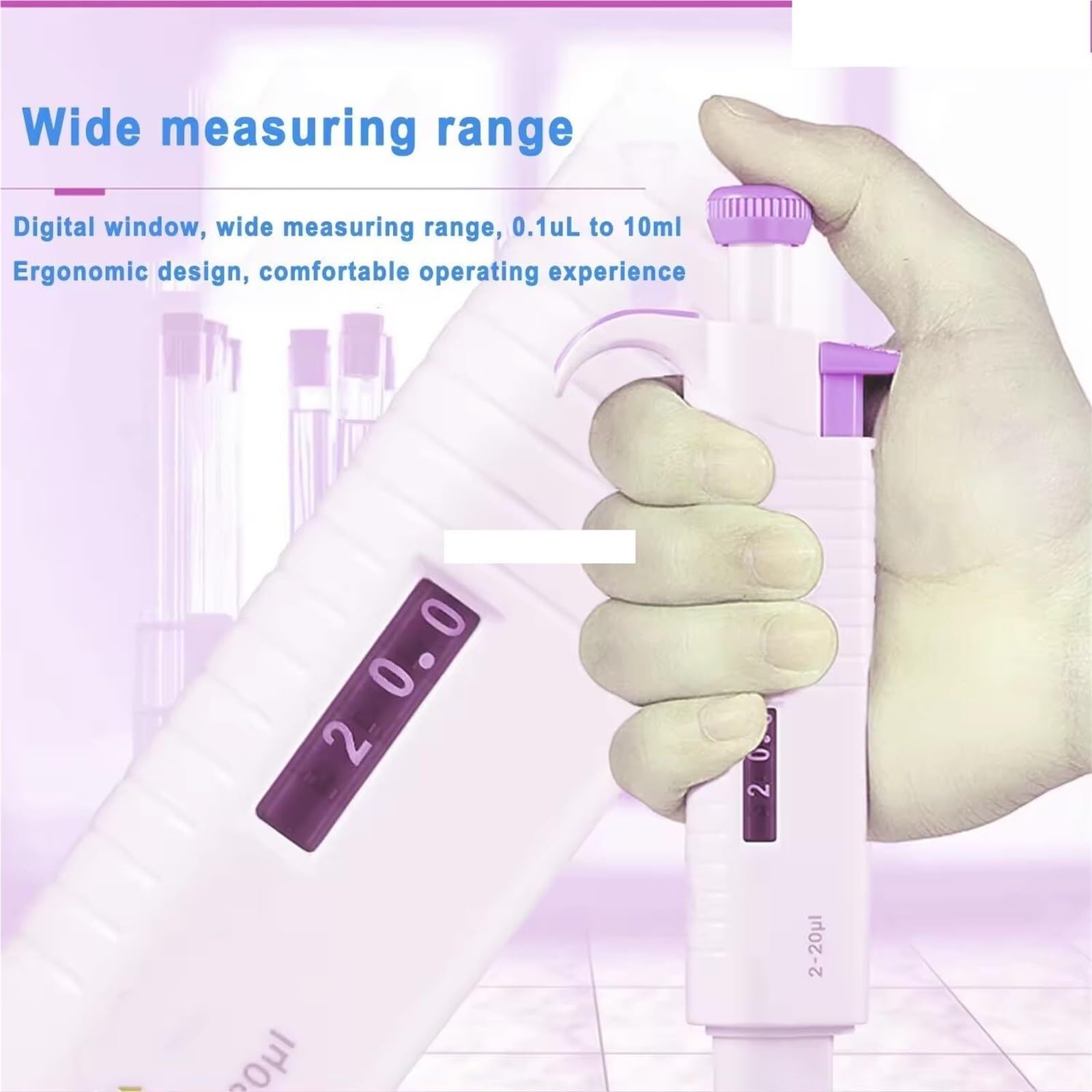 Pipetten Pipette, Vollständig Autoklavierbar, Manuell Einstellbares Einkanal-Labor,Labor(1-10ml)