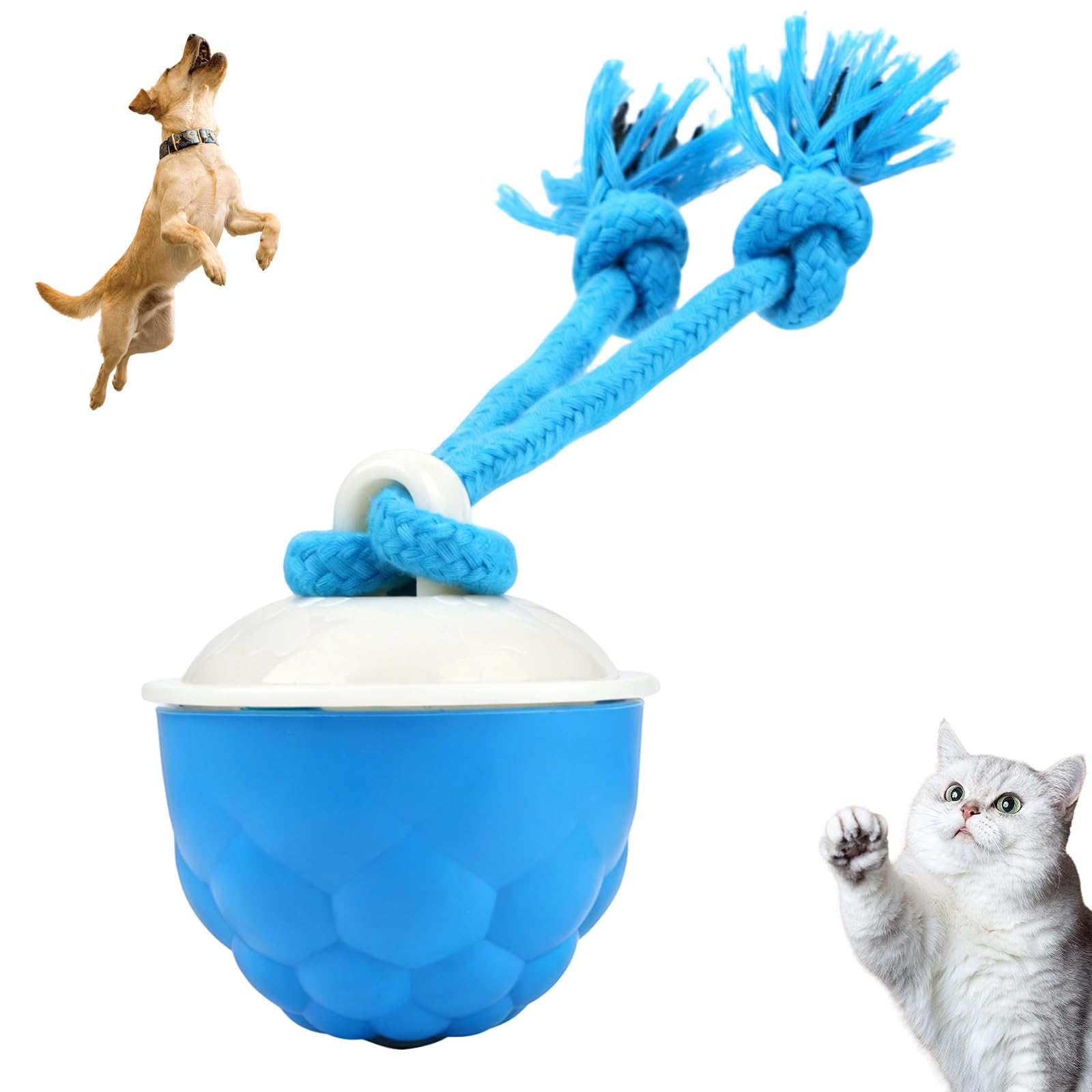 Interactive Dog Toys, 2026 Upgraded Motion Activated Automatic Rolling Ball Toys, USB Rechargeable for Small/Medium/Large Dogs Balls (Blue)