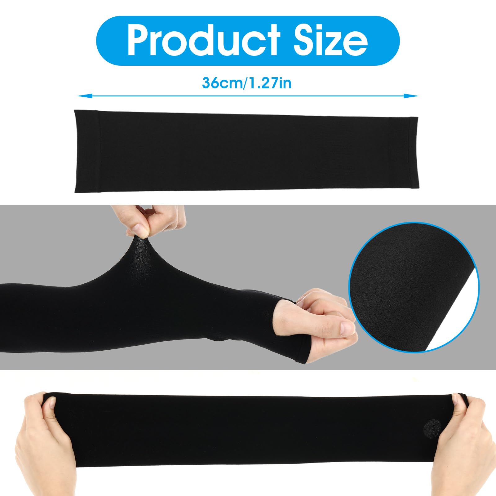 Ouligay 2 pares manguitos gaming protectores brazo UPF 50+ verano refrescantes mujer hombre voleibol baloncesto fútbol golf negro talla única