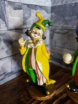 Amazon.co.jp: 昭和レトロ ピエロ 4体セット 人形 置物 フィギュア