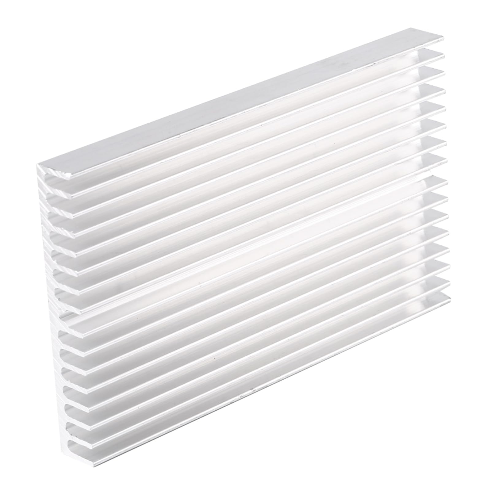 Aluminiowy radiator z aluminium w kształcie kratki – chłodnica Heatsink do tranzystora mocy IC LED jako komponent do odprowadzania ciepła 100 x 60 x 10 mm