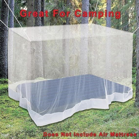 Image of Mosquito Net White Color Mosquito Net for Single Bed /Double Bed, 4x6 Insect Protection Net