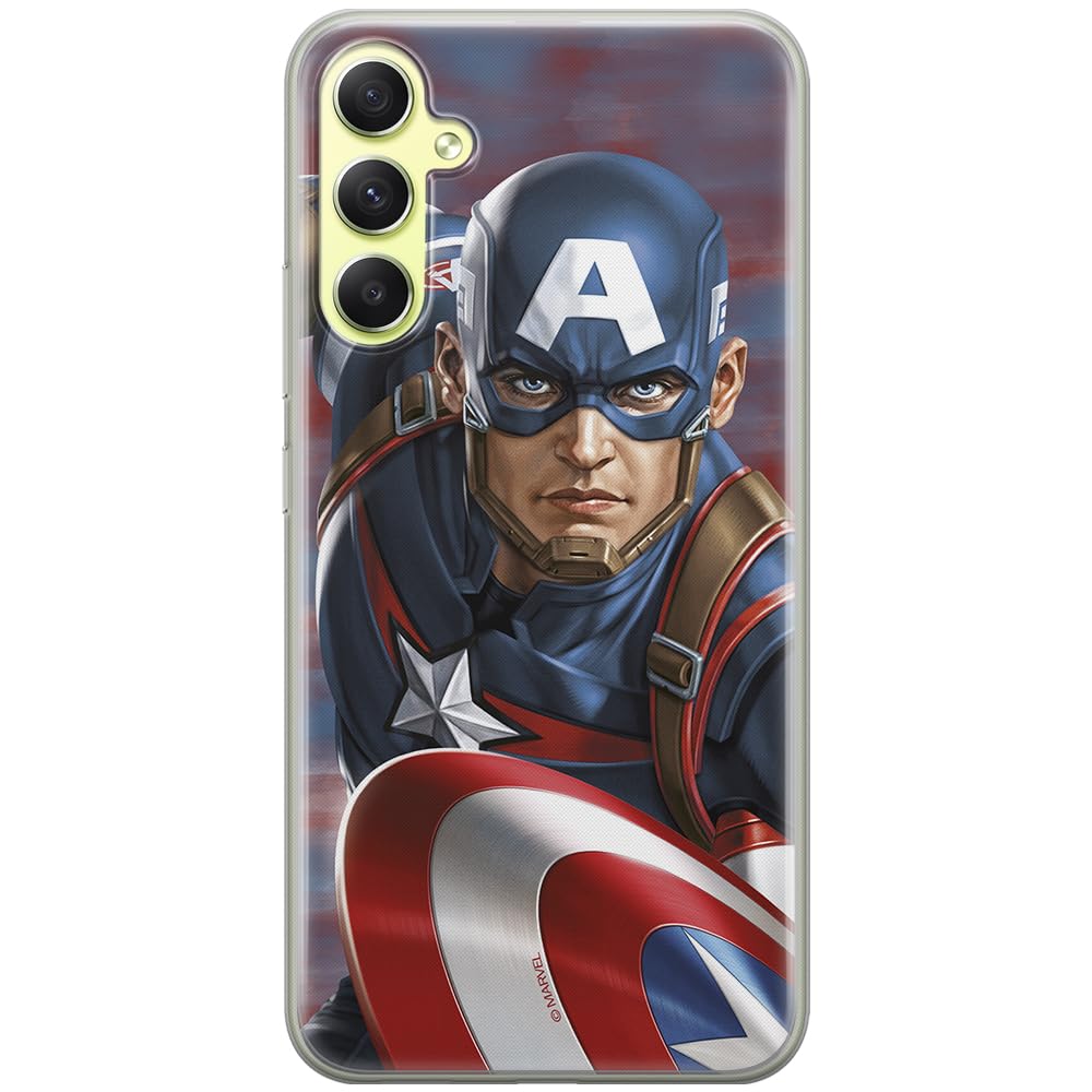 ERT GROUP mobile phone case for Samsung A34 5G original and officially Licensed Marvel pattern Capitan America 022 optimally adapted to the shape of the mobile phone, case made of TPU