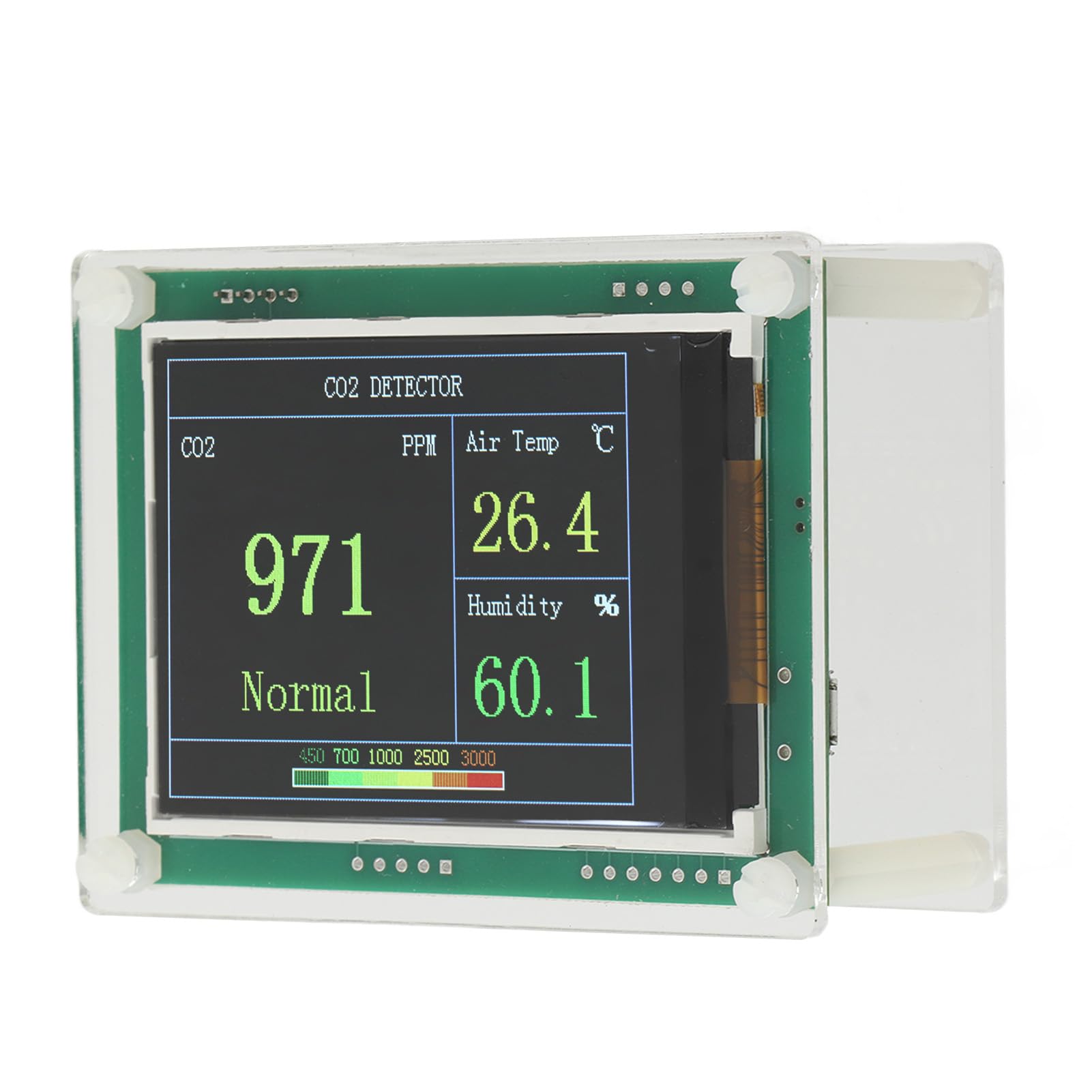 Monitor de Calidad del Aire Detector Preciso de Calidad del Aire Detector Digital de CO2 Monitor de Dióxido de Carbono Probador Analizador de Aire para el Hogar y la Oficina