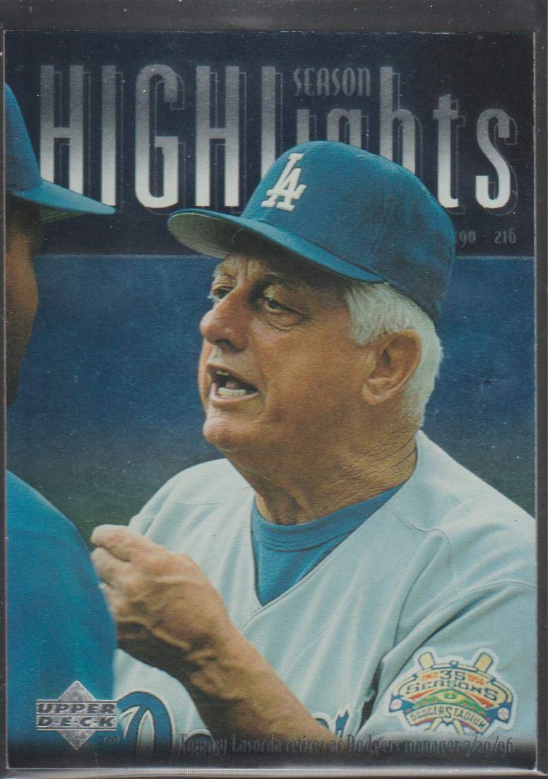 Amazon.com: 1996 Upper Deck Tommy Lasorda Dodgers Season Highlights  Baseball Card #221 : Collectibles & Fine Art