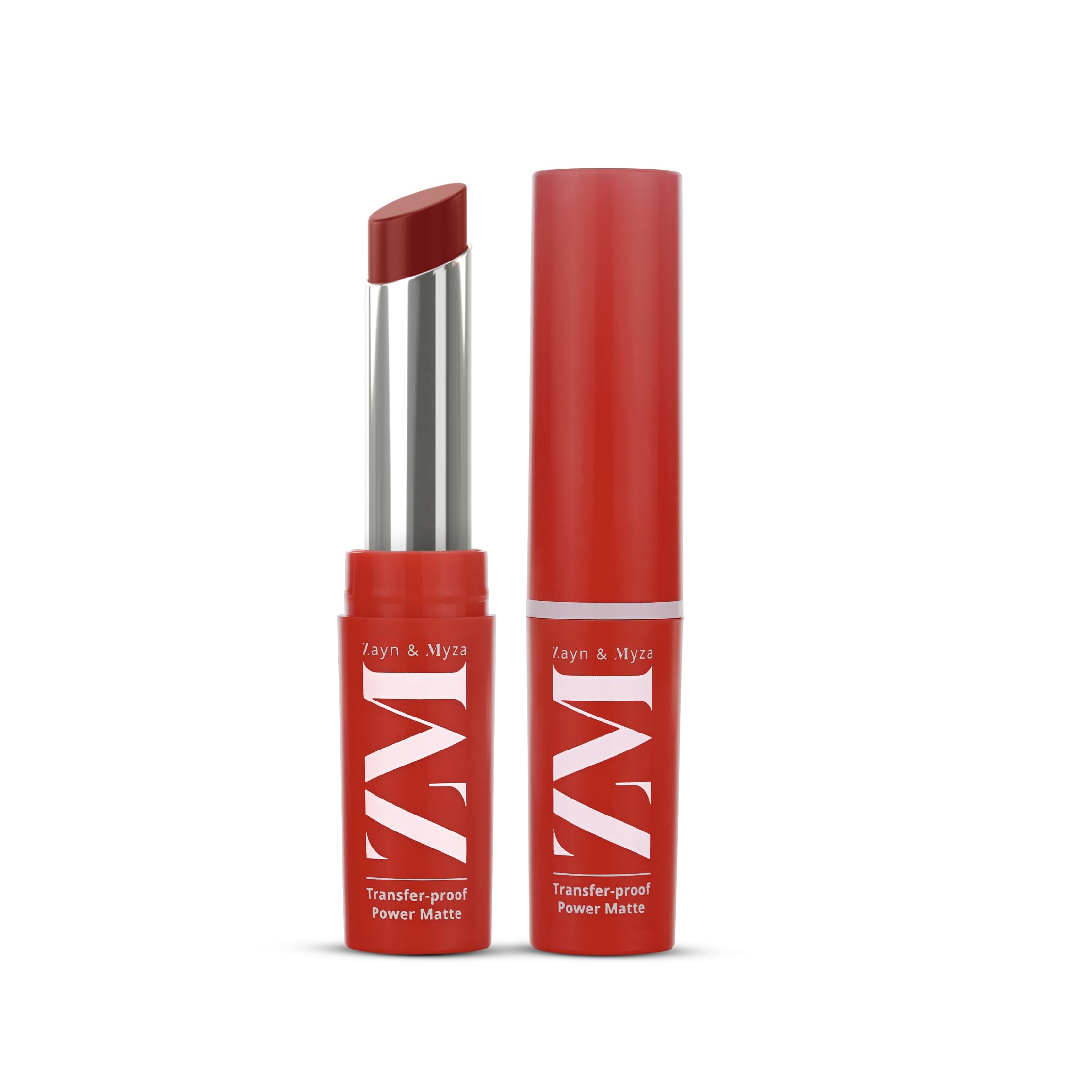 ZM Zayn & Myza Transfer-Proof Power Matte Bullet Lipstick (Vegan, 3.2 g) (Fiery Cherry)