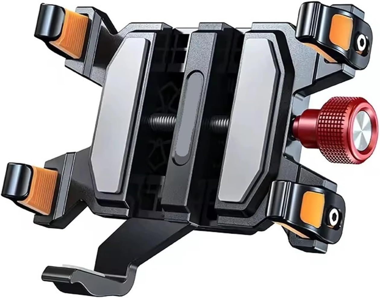 Anti-Slip Heavy Duty Car Windshield Metal Five-Claw Phone Clamp Adhesive Suction Cup Mount Mobile Holder(RBA-T01)