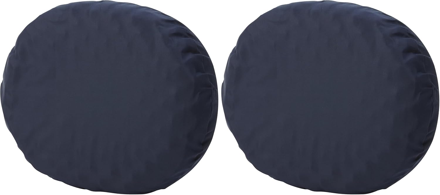 DMI Convoluted Foam Ring Donut Seat Cushion Pillow for Back Pain, Hemorrhoids and After Childbirth, 18 inch, Navy (Pack of 2)