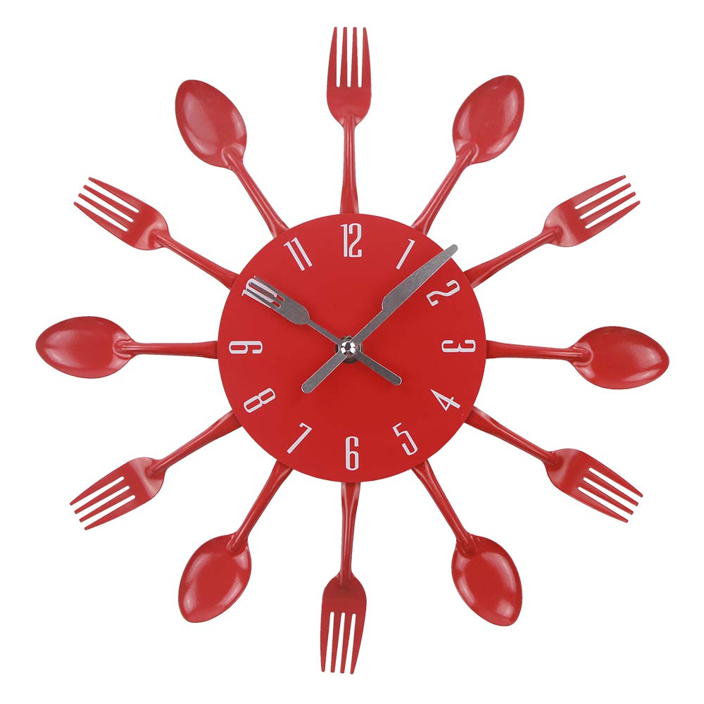 Buy Amazlife Kitchen Wall Clock, Kitchen Cutlery Wall Clock with Forks