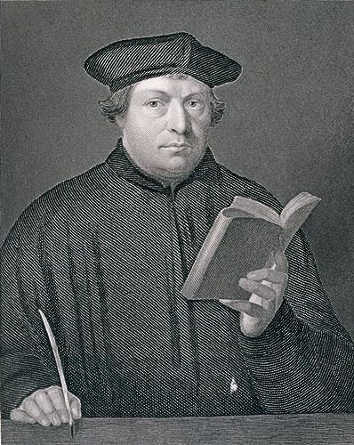 Cuadro en lienzo de 60x90cm, imagen decorativa de Lutero de Hans Holbein para oficina