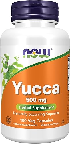 NOW Supplements, Yuca (Yucca spp.) 500 mg, Concentrado 41, Suplemento de hierbas, 100 Cápsulas