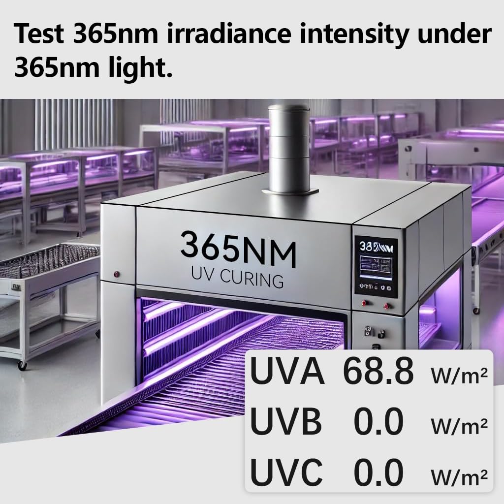 Medidor de luz AH-UVCBA, prueba el índice UV de UVB | UVC, intensidad de radiación UVC, y UVA. Registra la distribución w/m² de UVC,UVA.