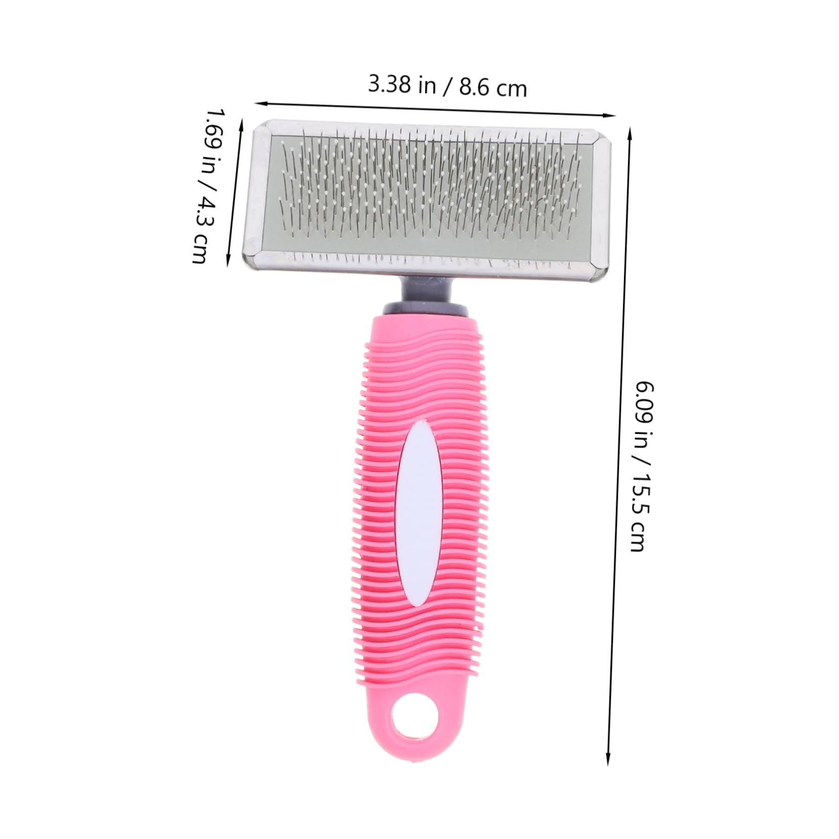 Mipcase Dog Cat Slicker Brush Pet Grooming Comb Metal Pins Undercoat Remover Ergonomic Design for Poodles Retrievers Puppies Bath Time