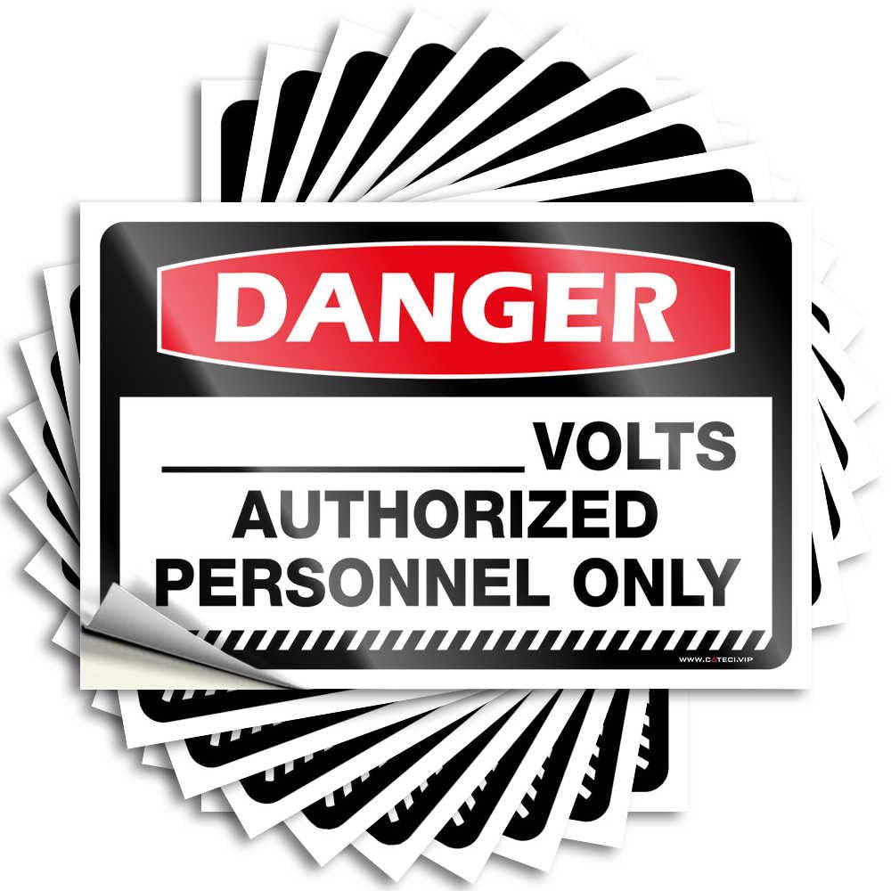 Tattoos Western Bathroom, Autumn Door Danger Volts Authorized Personnel Only | Boys Bedroom Decorations(8X12CM)
