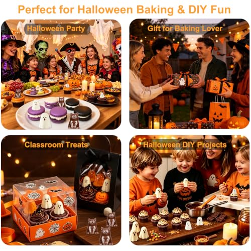 3D Halloween Ghost Silicone Molds 2 Pack, 9 Cavity Chocolate Candy Molds - image 7