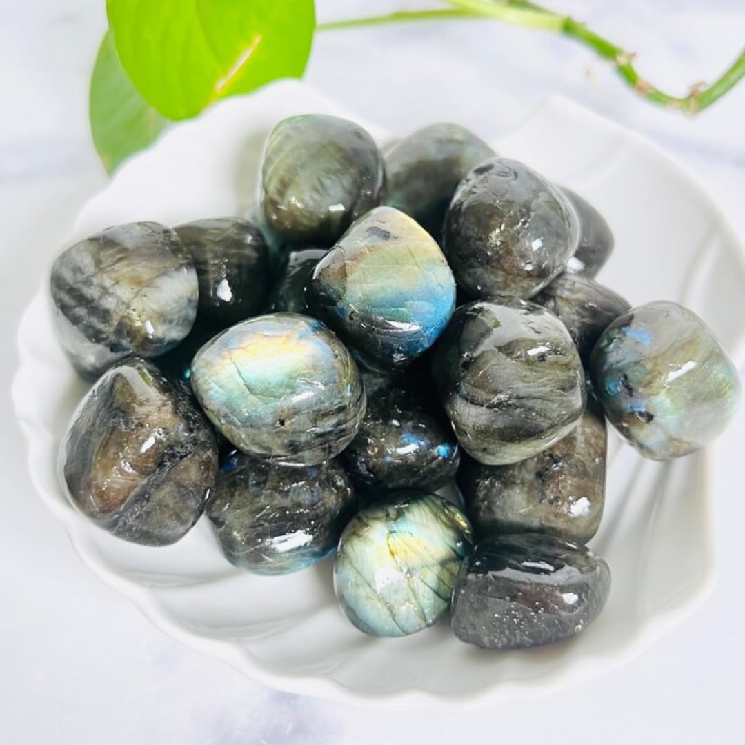 Labradorite Chakra Healing Stones Crystal Tumble Stone For Vastu Item Decorative Items & Home Decor Items Crystal Showpieces For Feng Shui Office Decor Table Decor Meditation Item Gifts