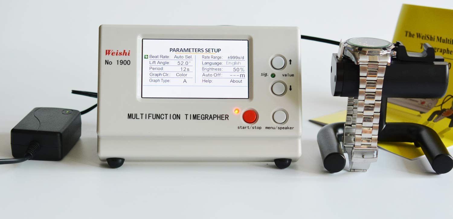 LLF - Cronometro multifunzione con schermo LCD NO.1900, nuovo coassiale Timegrapher MTG Watch Tester Timing Mac