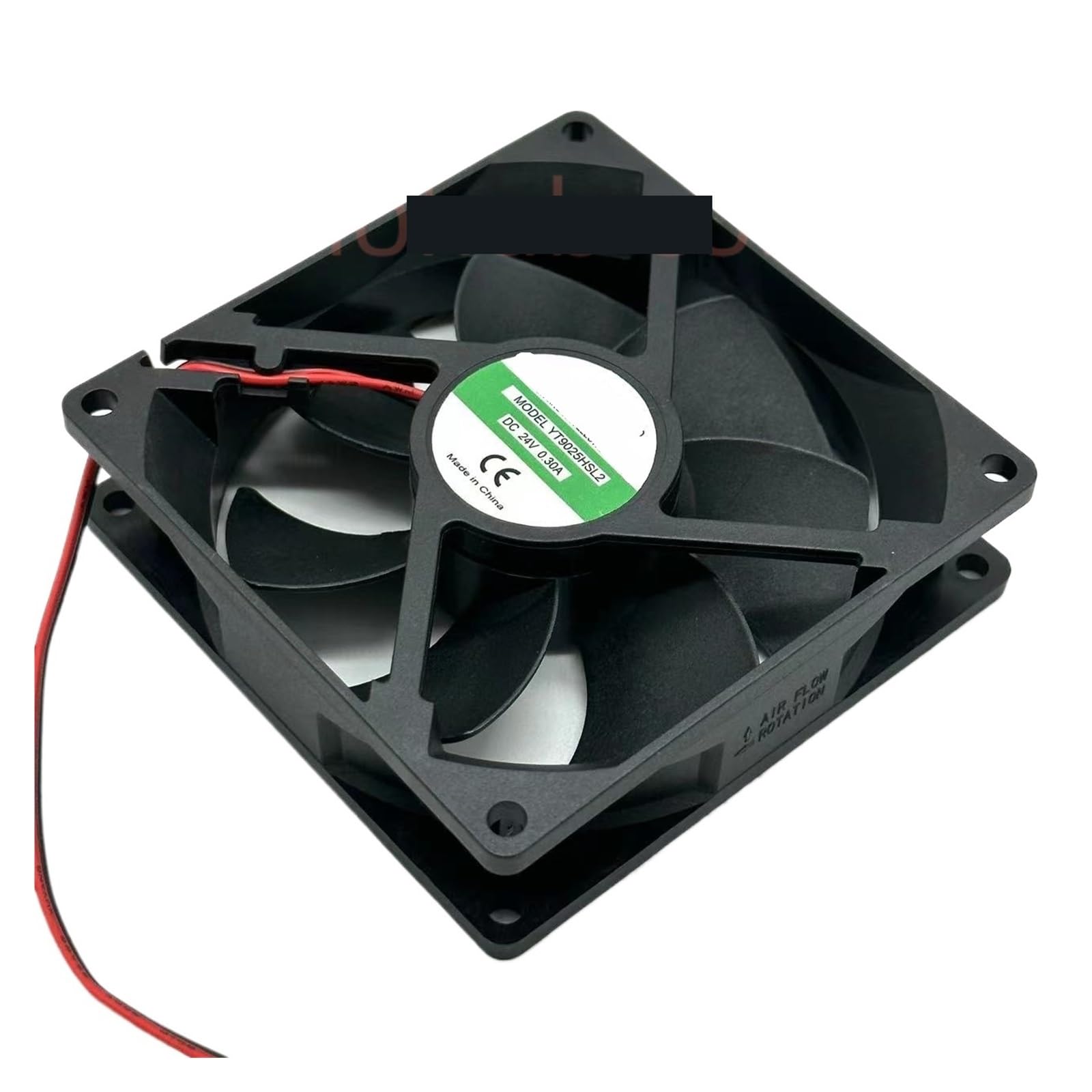 YMUGUEGH YT9025HSL2 DC 24V 0.30A 92x92x25mm 2-Wire Cooling Fan