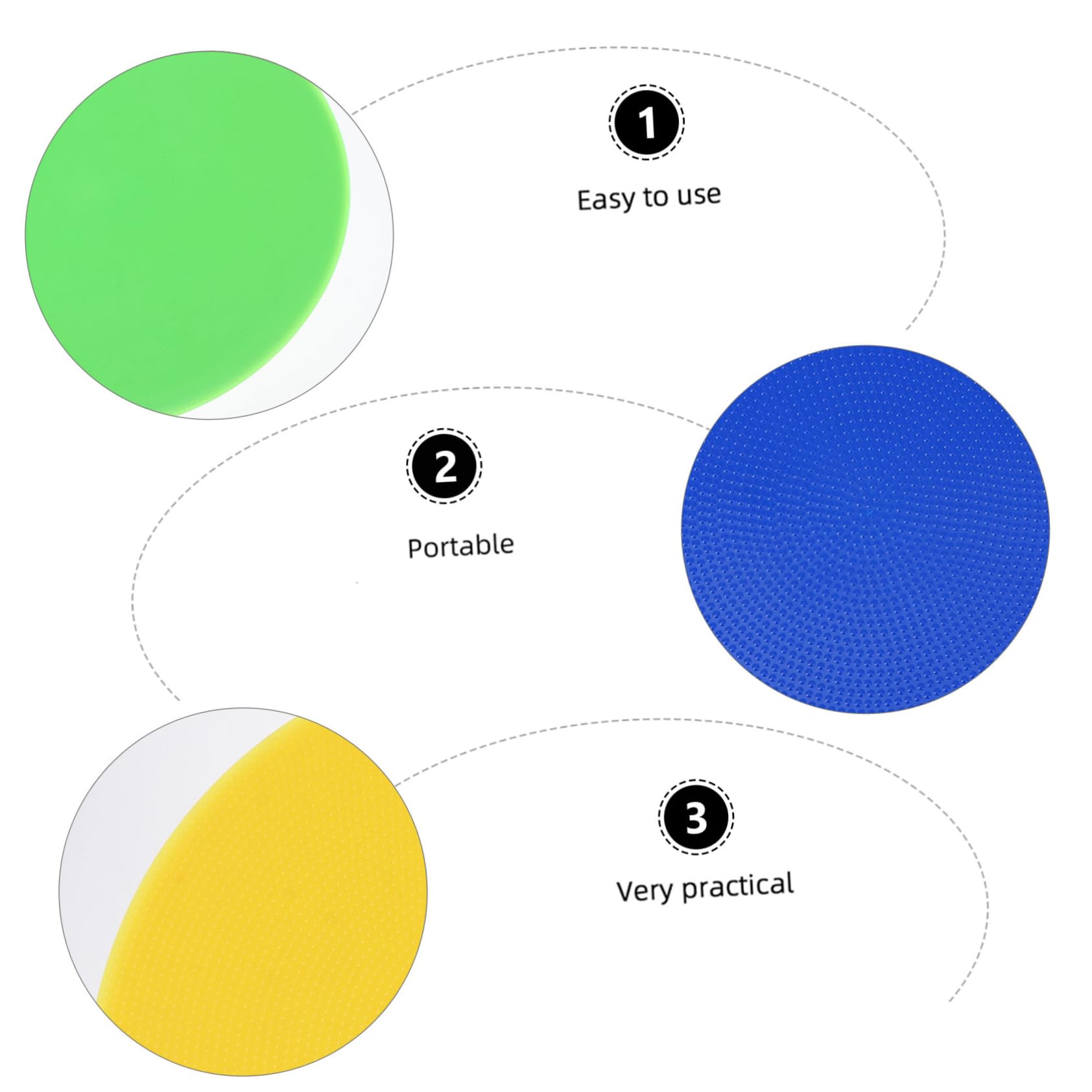 BCOATH Football Field Spot Markers 8pcs Disc Markers Red Green Landmark Pad Gym Training