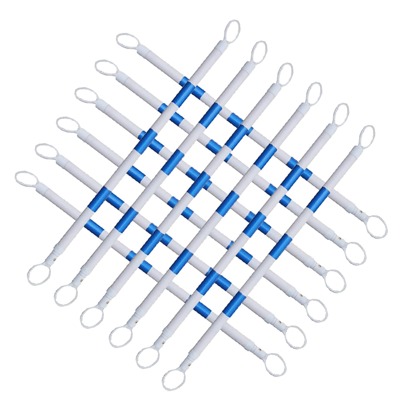 Balise de signalisation télescopique en plastique - Lot de 12 barrières de chantiers de 1,2m à 1,98m