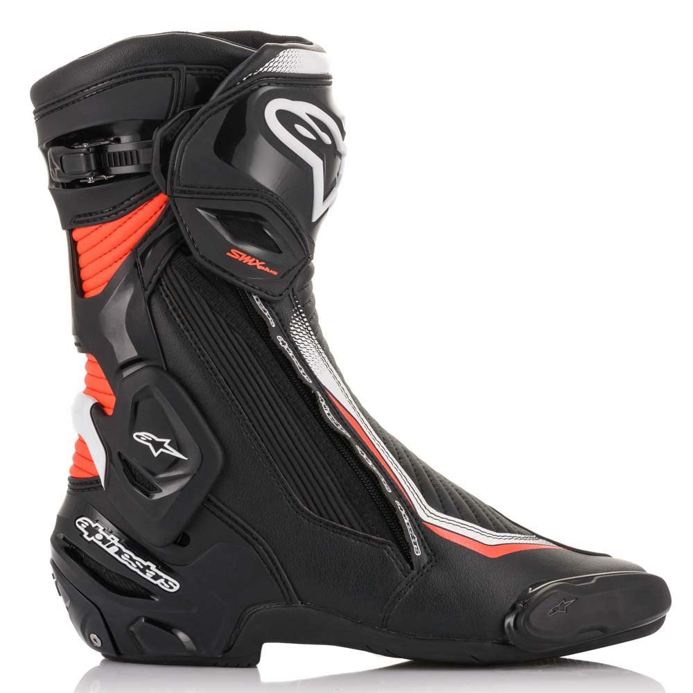 Alpinestars SMX Plus V2-Stivali Nero/Rosso Giallo Fluo, Abbigliamento per Motocicletta Unisex-Adulto