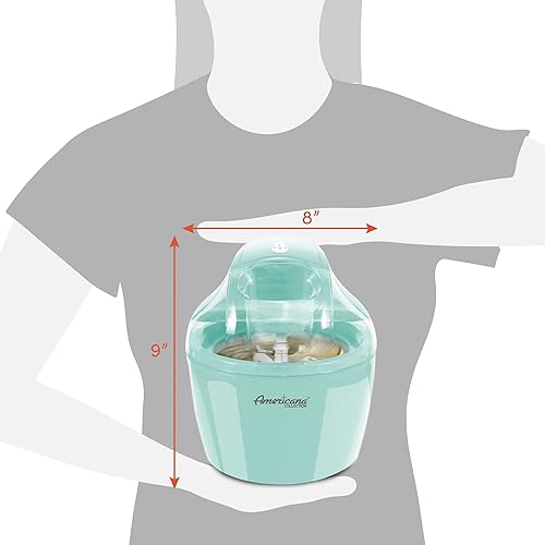 Miniatura 7 de Americana Collection Elite EIM-1432M - Máquina automática de helados eléctrica casera de 1.5 cuartos de galón, yogur congelado, sorbete, gelato, con