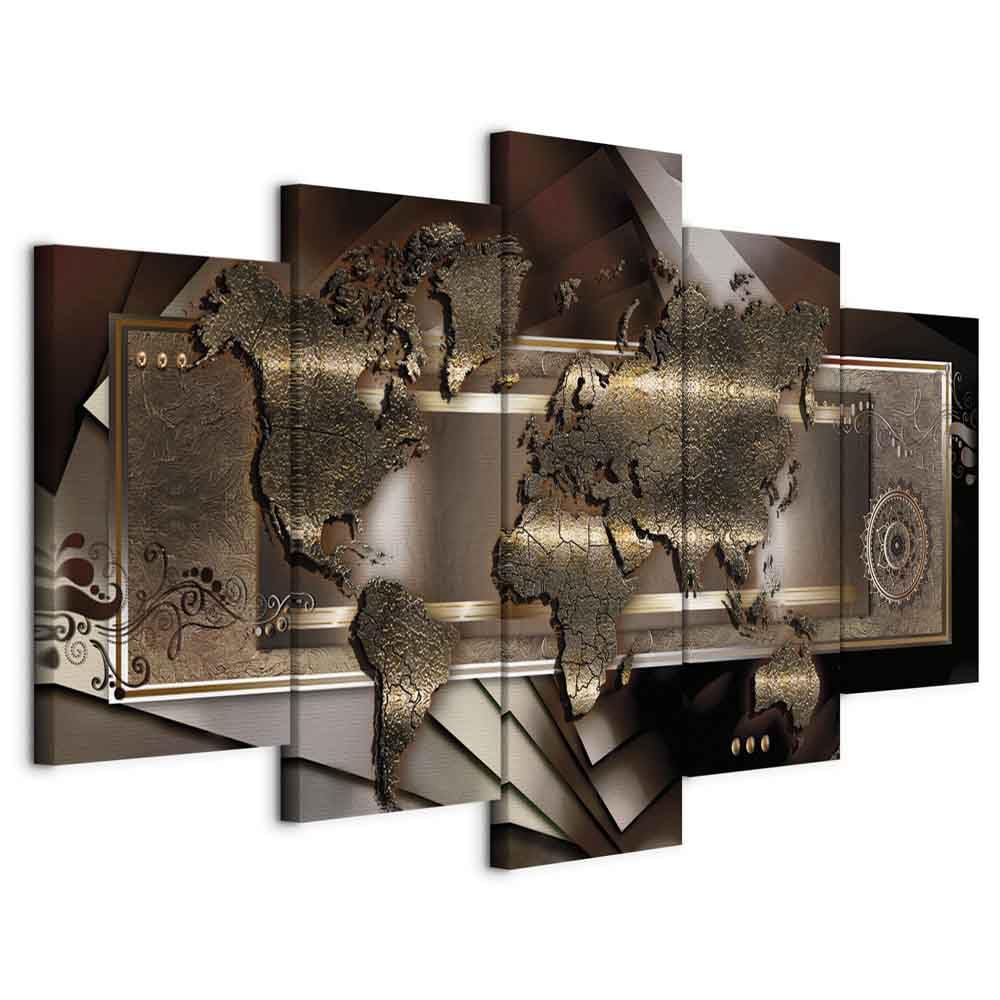 Cuadros B&D XXL - Cuadro en Lienzo 225x112,5 cm 5 piezas - Impresión en material tejido no tejido cuadros decoracion salon modernos lienzos decorativos dormitorios - k-A-0013-b-o