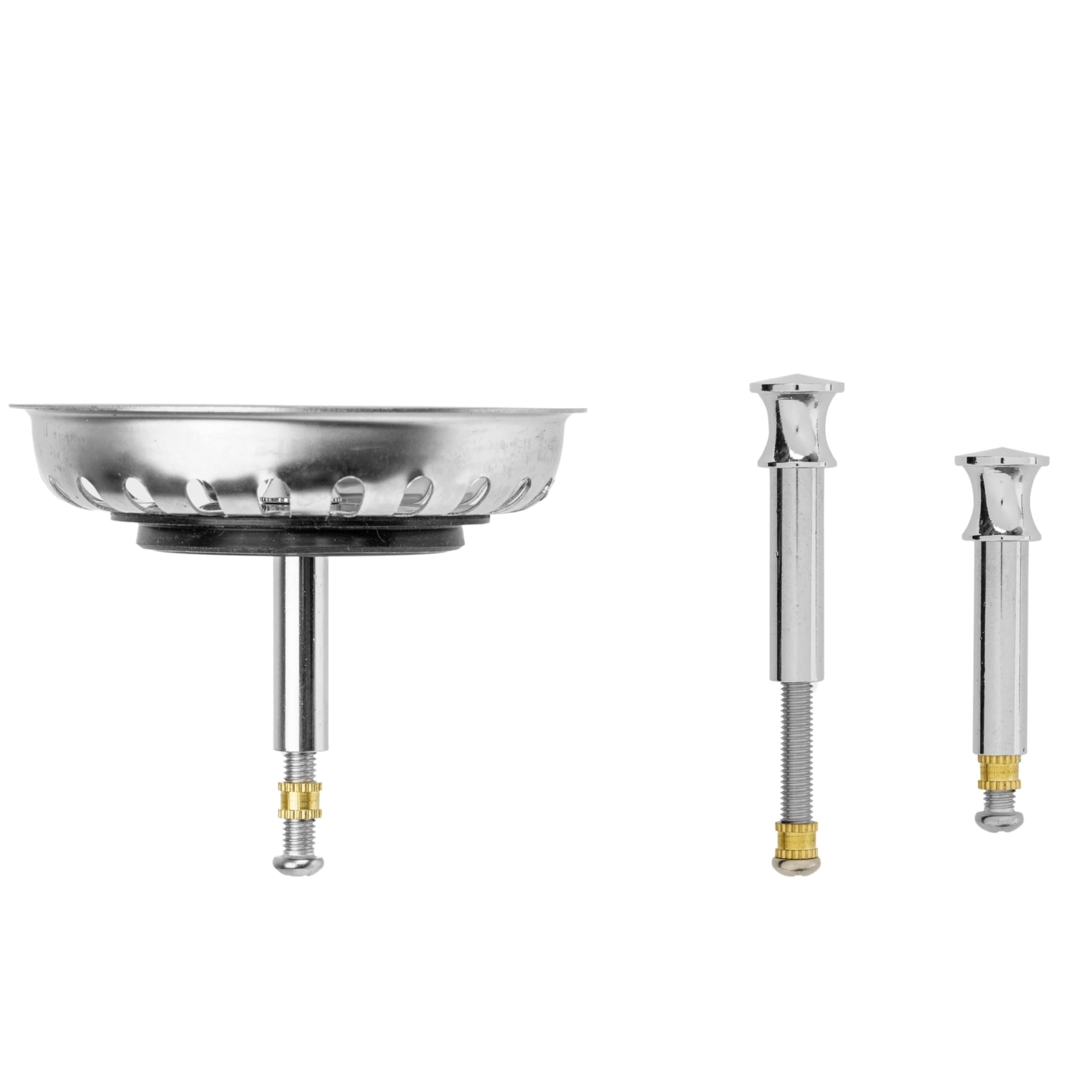 Cesto Colador para Fregadero de Cocina Ø 82 mm Recambio 125555 Compatible 3,5" Blanco 24 Ranuras