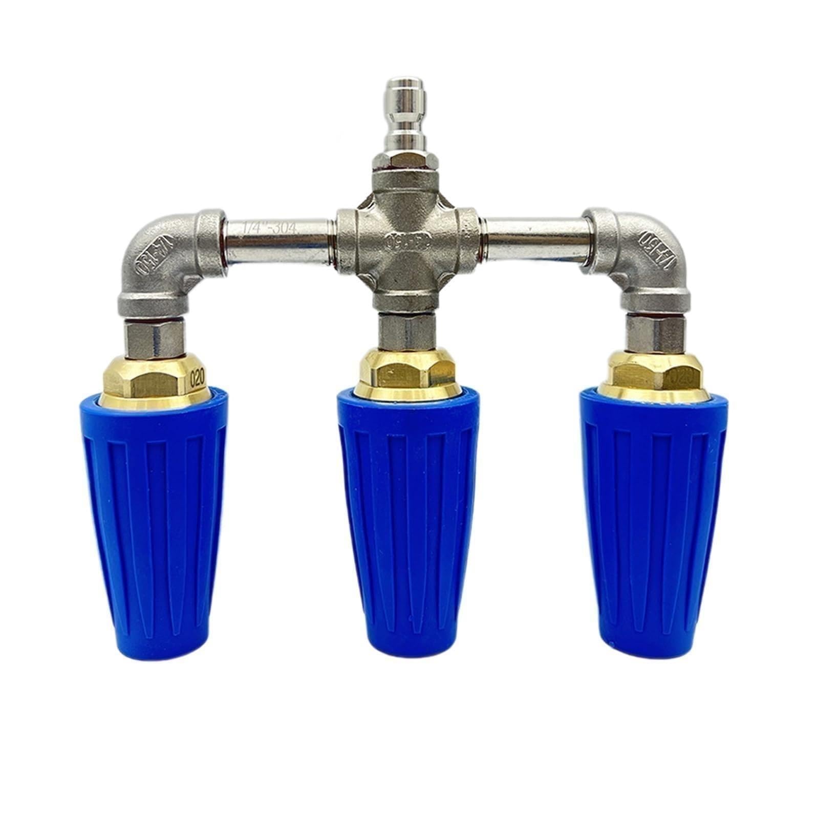 Triple Turbo Nozzle for Pressure Washer, 360 Rotating Spray Tip