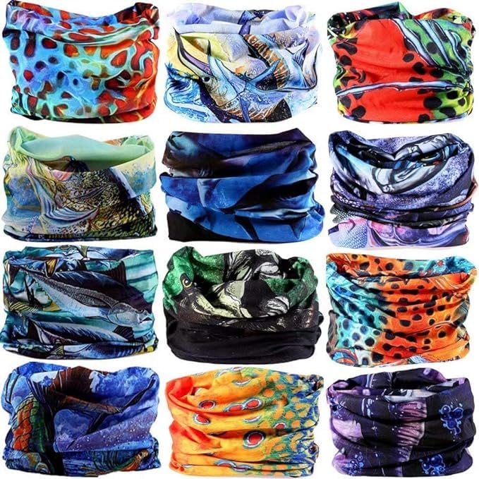 SHUANGYOUSeamless Headband camo Bandanas Headwear for Men&Women Neckwarmer Scarf | Multifunctional for Music Festivals Raves Neck Gaiter Magic Scarf Fishing Mask Neck warmer & More