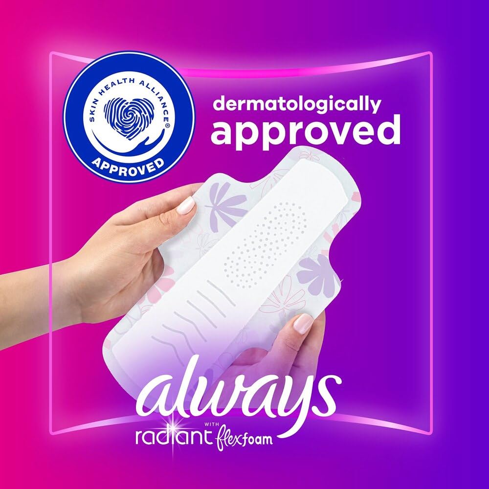 Always Radiant Pads with Wings, Scented (Pack of 4)