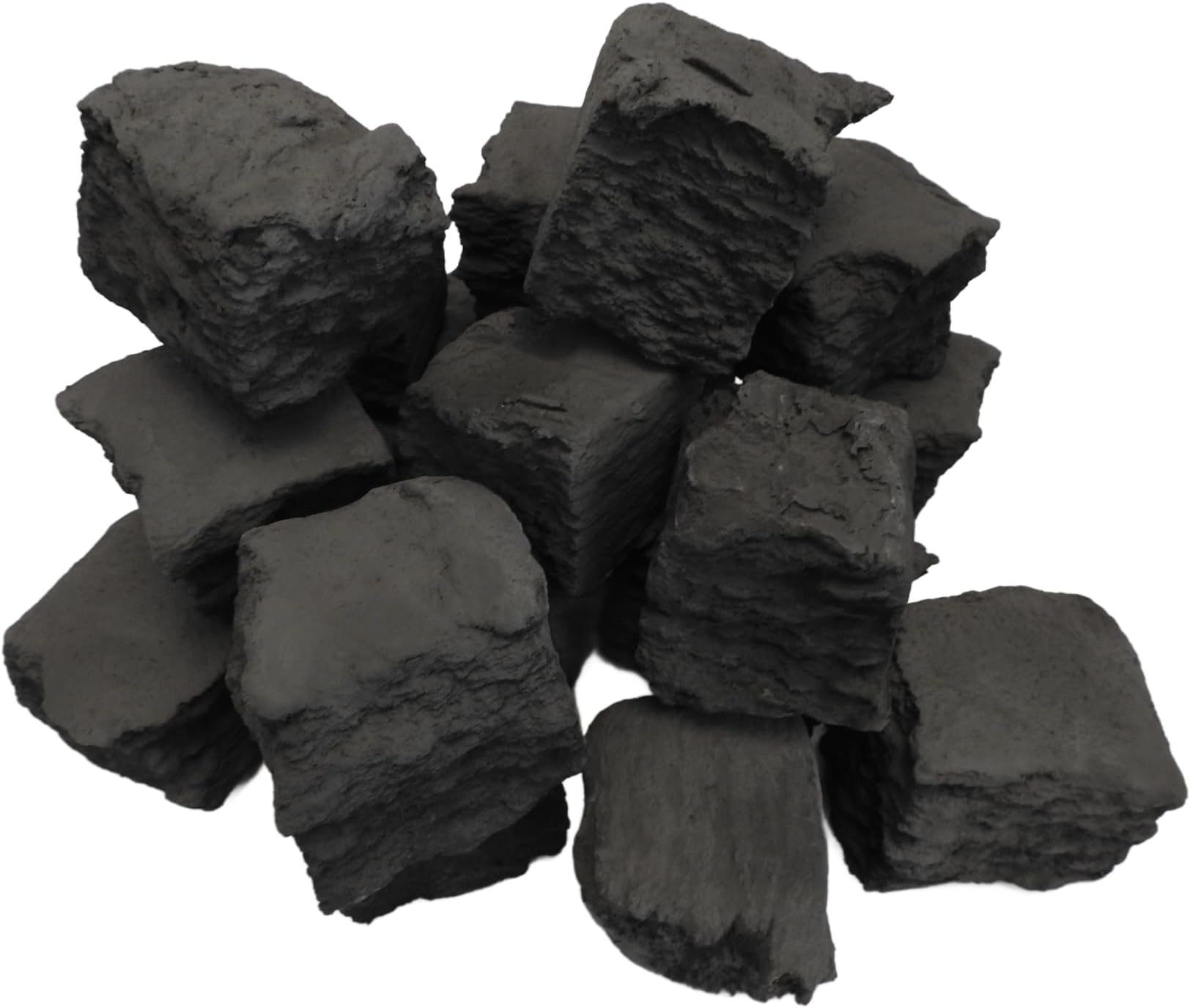 Gas Fire Replacement coal 20 Large Square Ceramic Coals Suitable for Gas, Electric, LPG and Bio Ethanol Fires