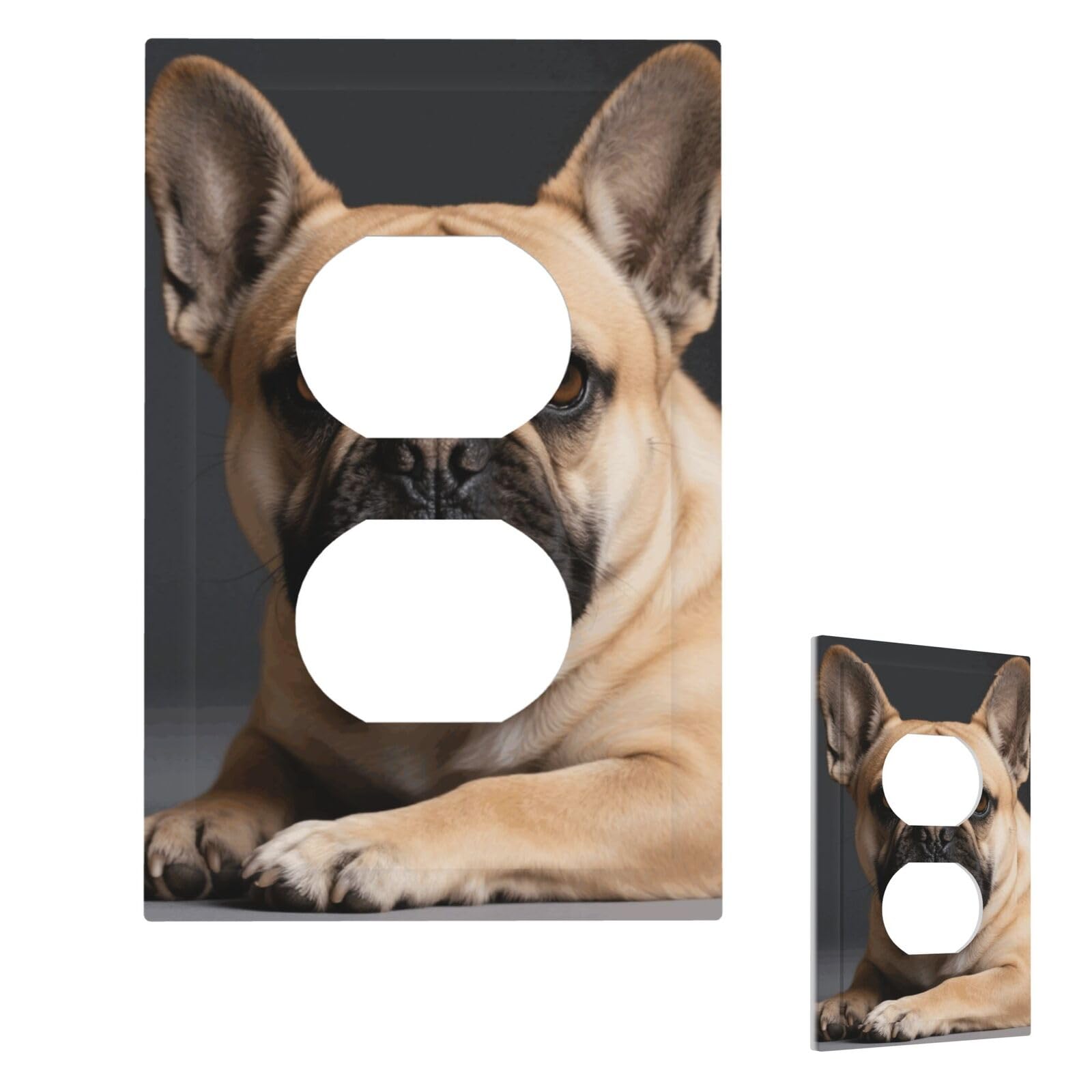 Dog Wall Plate Cover Modern Decorative 1 Gang Light Switch Cover Unbreakable Receptacle Outlet Covers For Living Room Bedroom Home Decor Duplex