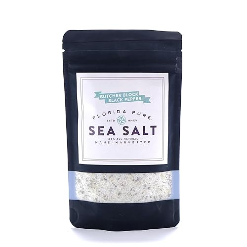 Florida Pure Butcher Block - Bolsa de sal marina con pimienta negra